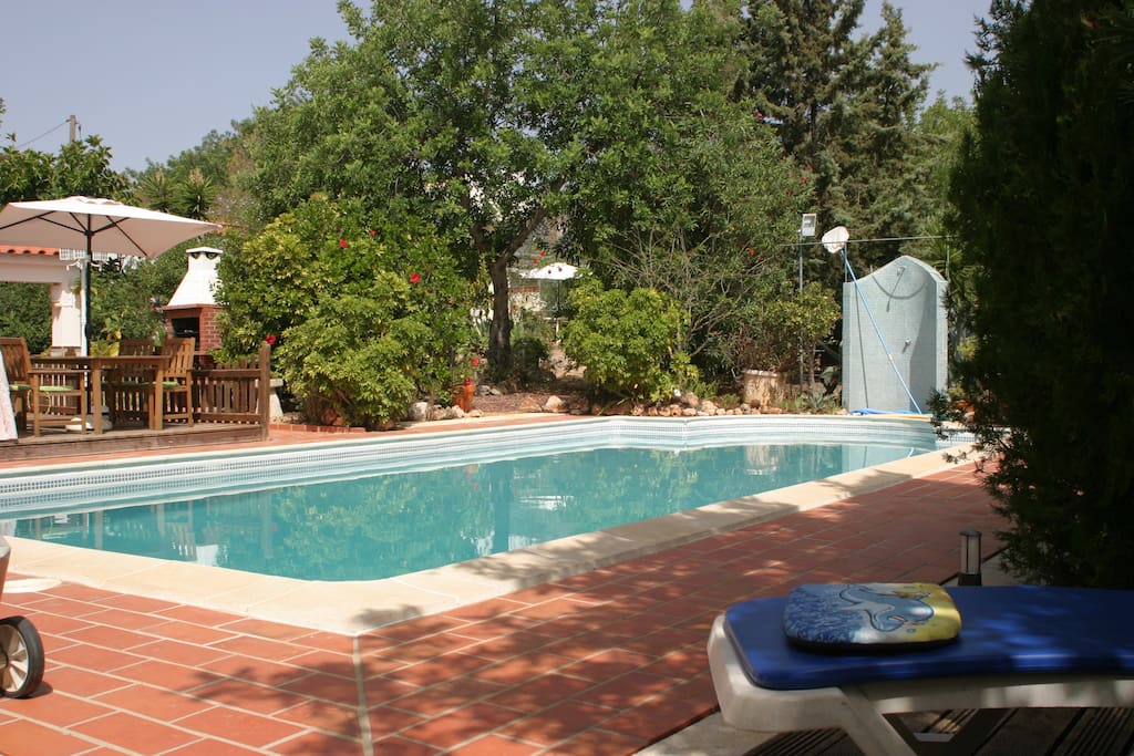Relax on the patio and decking around the pool.