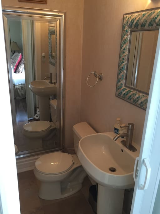 Private powder room for Queen room only