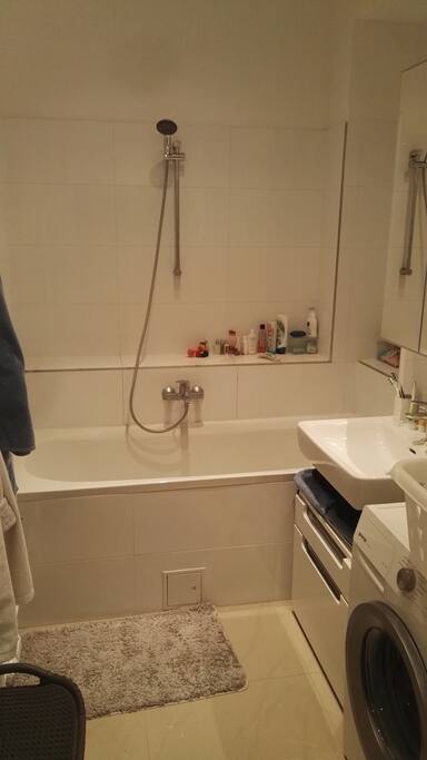 the beautiful tile bathroom