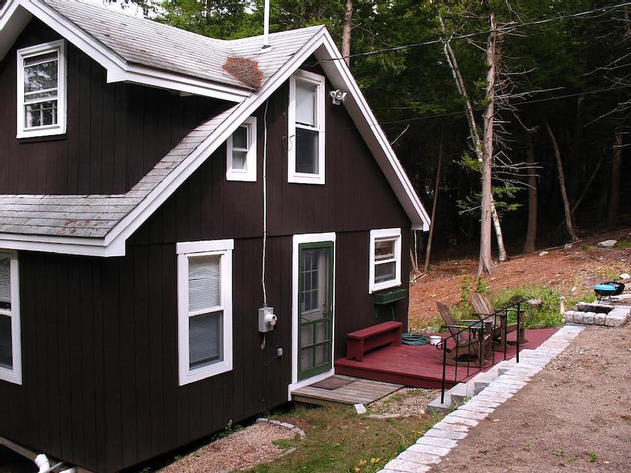 Front of house with another deck