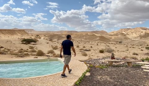 Arava Home. Zuqim Villa with pool & desert View