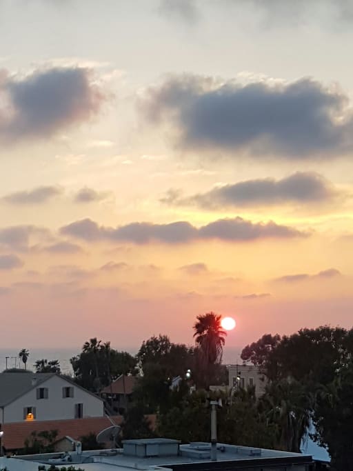 Sunset depuis la terrasse