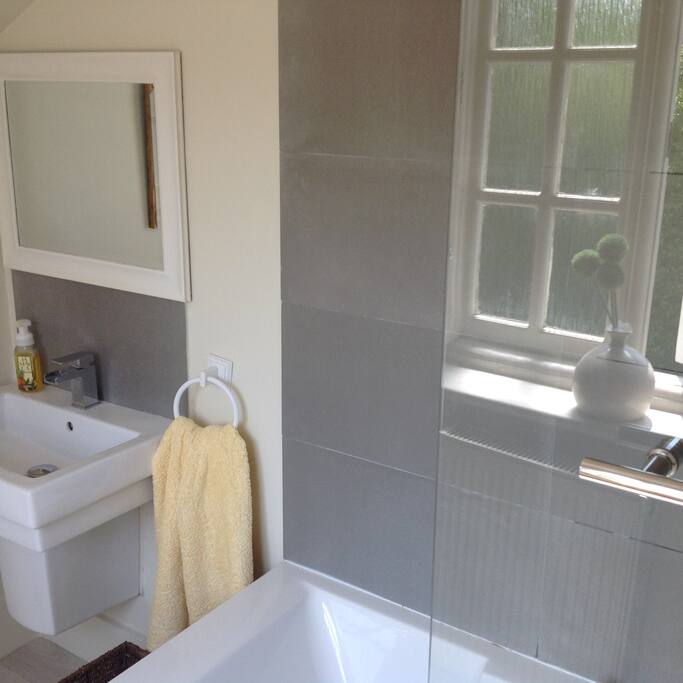 Looking out of the bathroom