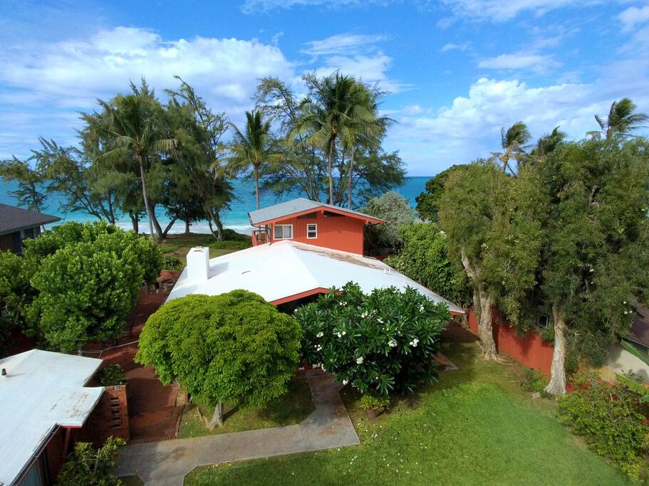Aerial view of House and Waimanalo Beach