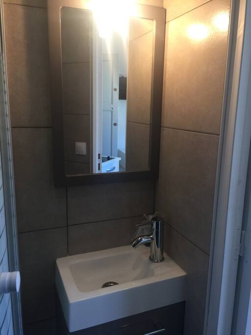 Lavabo avec la douche