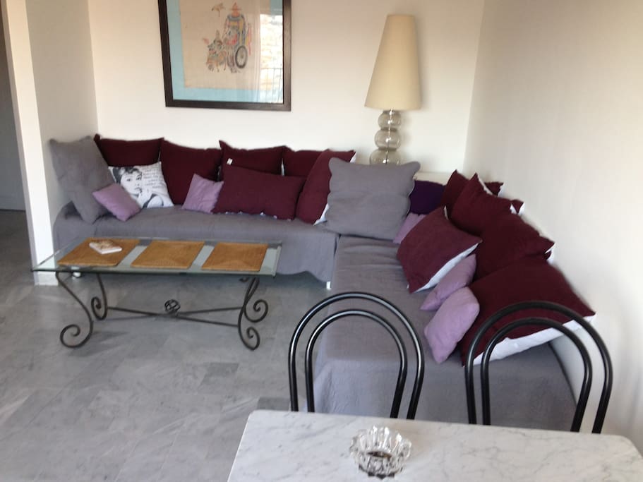 (Living room) Séjour, plein sud avec 2 vrais lits