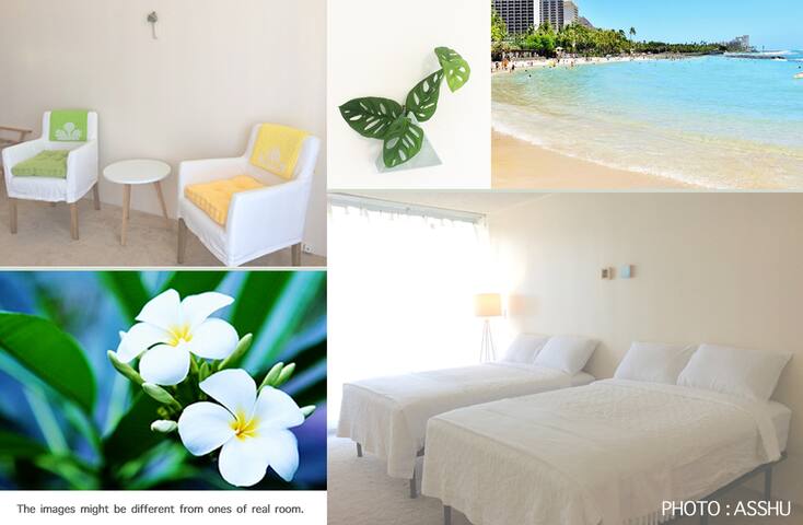 フルキッチン付、バスタブ付、ワイキキ中心!   安心のセキュアコンドミニアム!