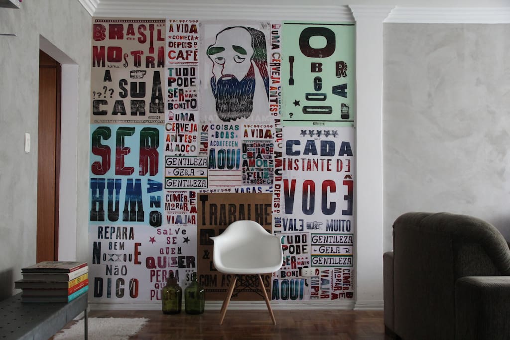 Wall of TV Room.