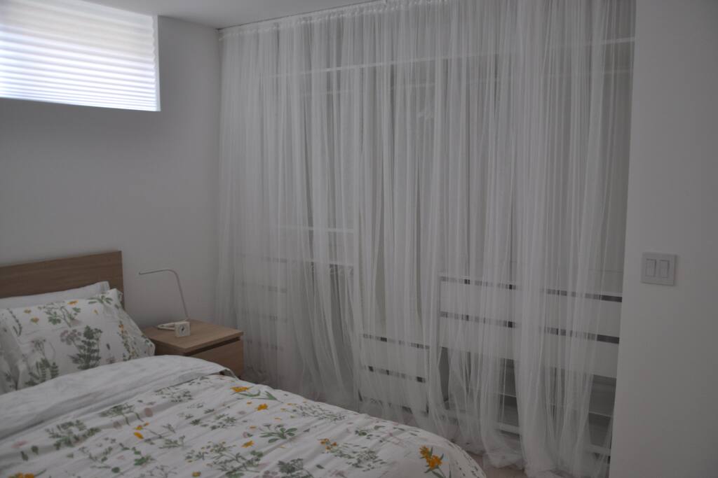the bedroom and closet