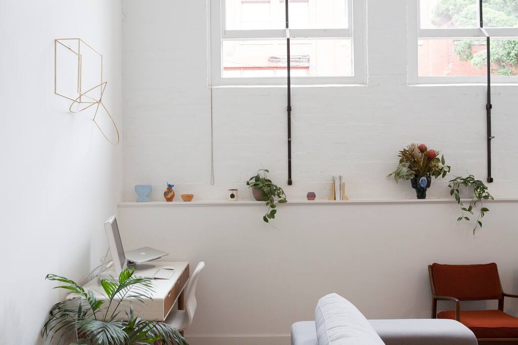 Light-filled and comfortable living area.