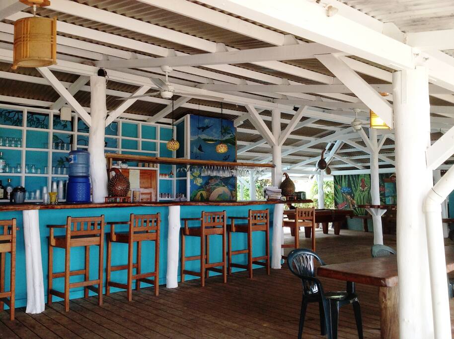Our restaurant and bar is a popular hang-out and stopping spot along the dirt road