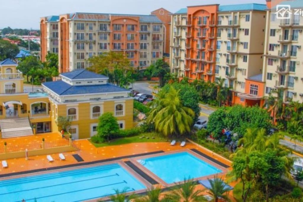 Aerial view of pool