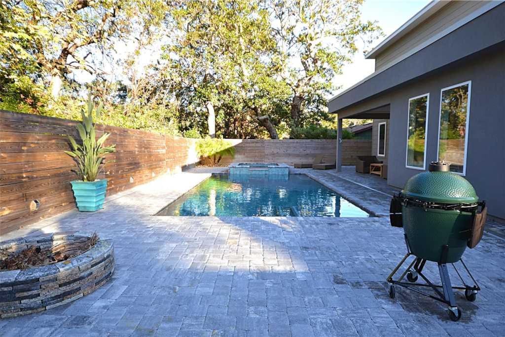 Back Yard with big green egg