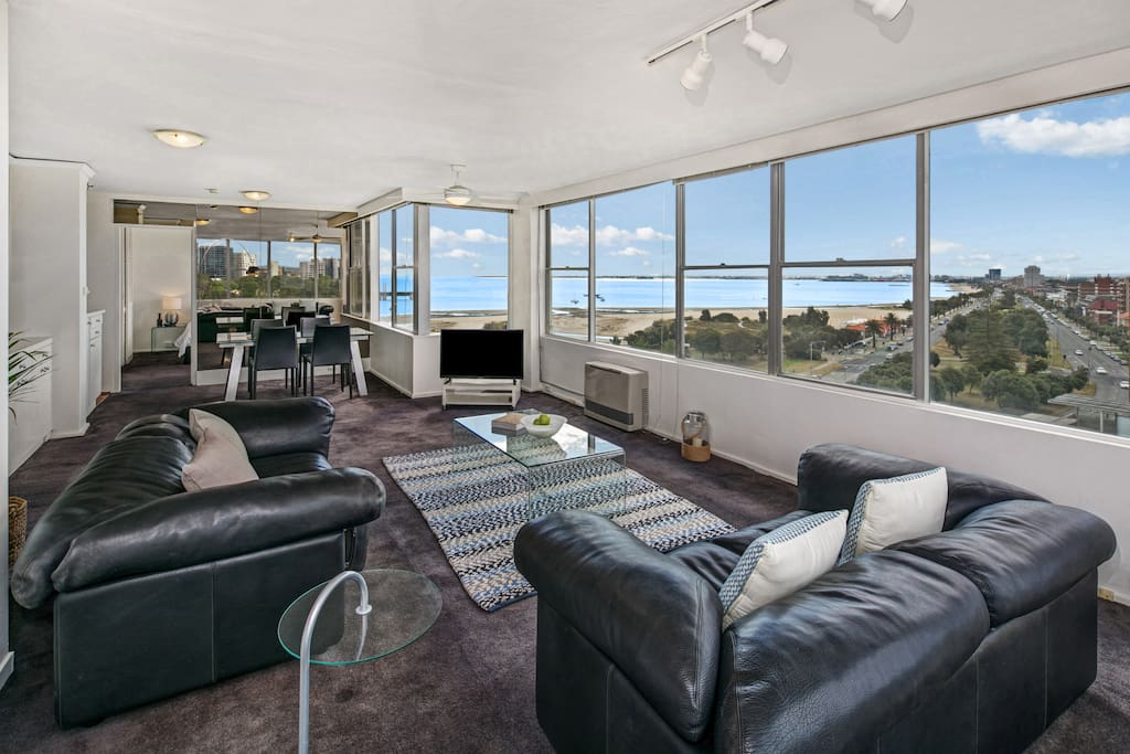 ....open plan lounge dining room, every room has a view