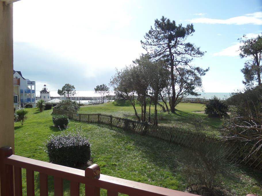 Terrasse vue mer, vue port, vue golf Port Bourgenay