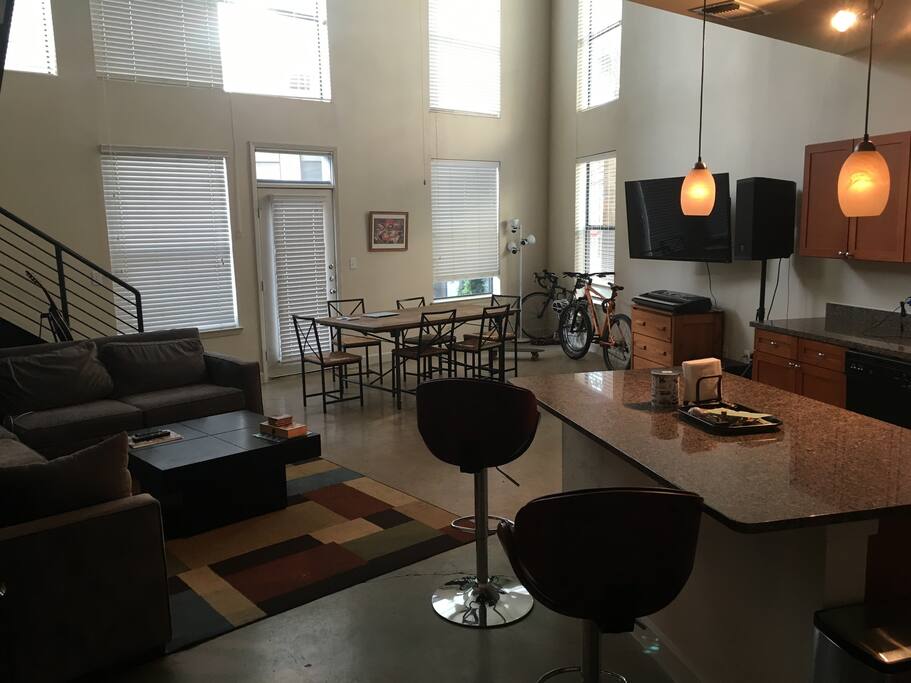 downstairs living room and kitchen