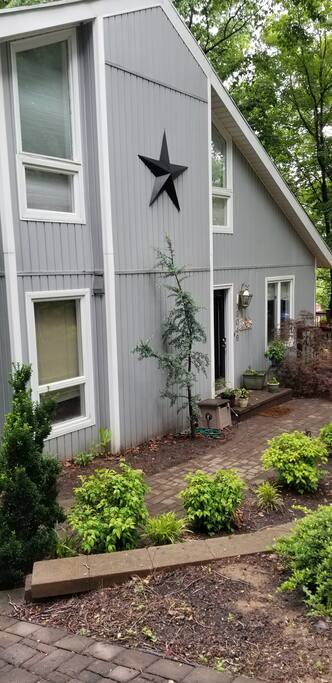 Close up of front of house