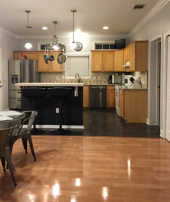 The open floor plan of the kitchen makes this home an enjoyable space in which to entertain.