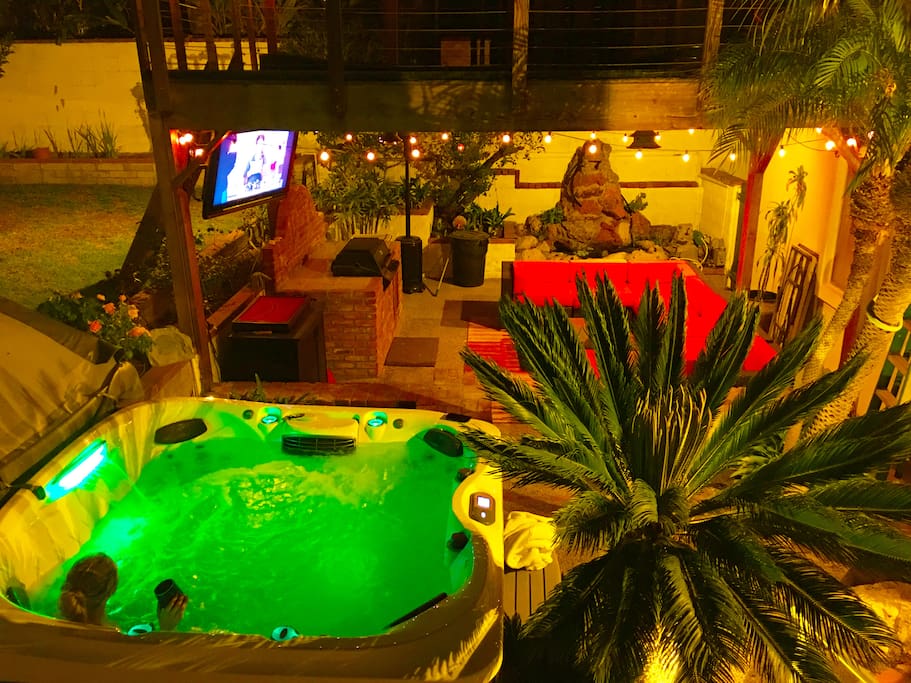 Backyard with Private Hot Tub