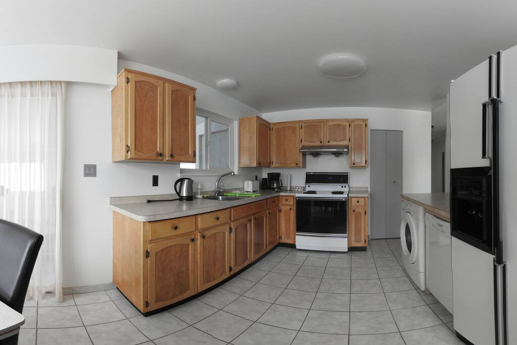 Kitchen seen from the dining area.