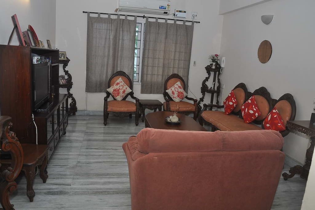 Spacious, comfortable home with marble flooring and modern amenities.