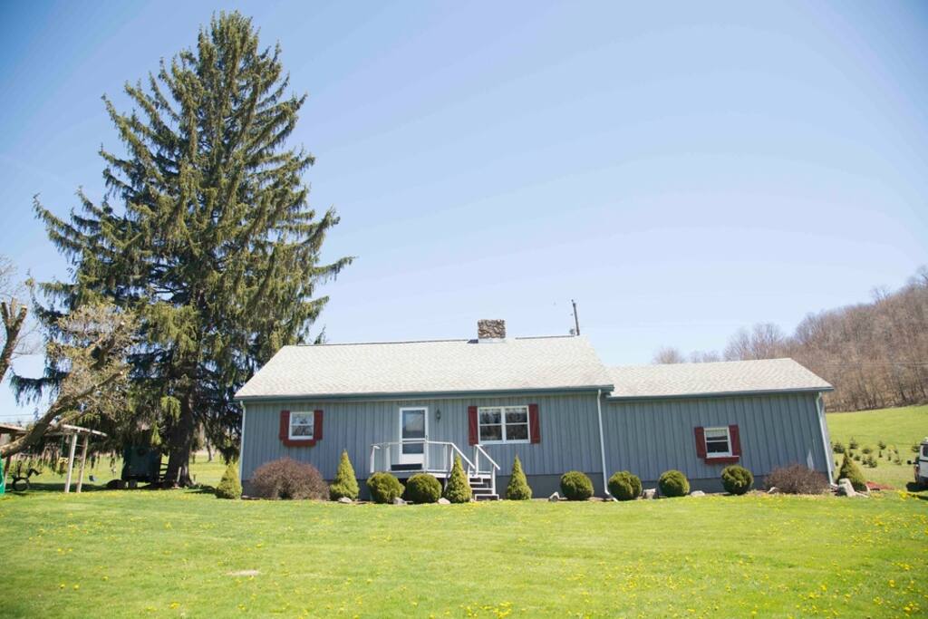 Front view of lodge
