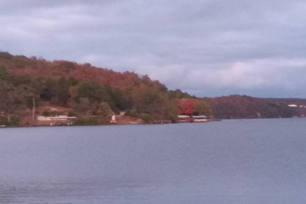 VIEW FROM DOCK LOOKING OUT THE COVE