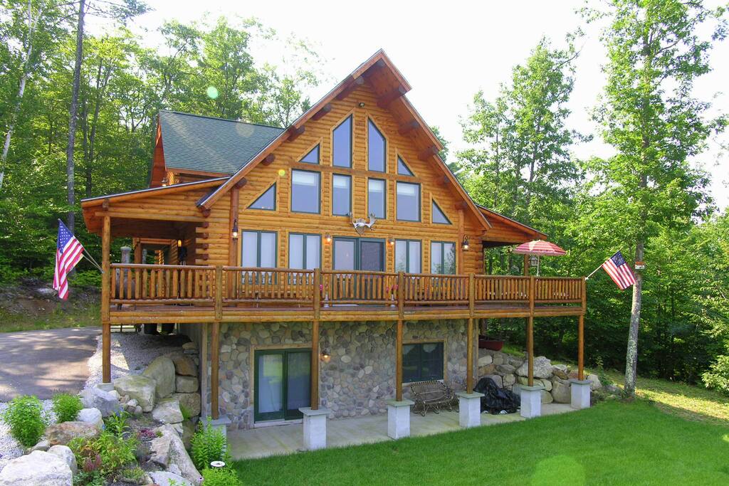Luxury Log Cabin in Conway Mount Washington Views Cabins for Rent in Conway, New Hampshire