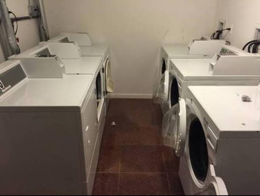 Laundry facilities in basement