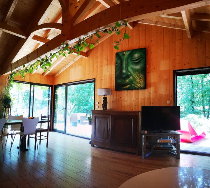 Agreable Maison En Bois Proche Foret Et Plages - Le Porge