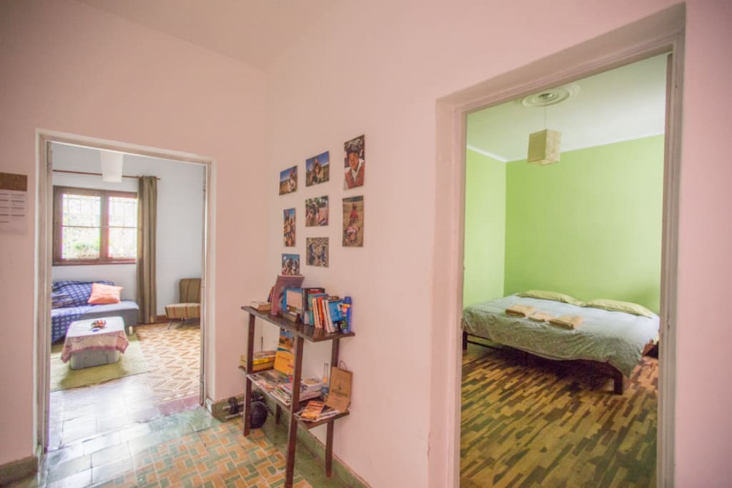 Hallway and entrance to room