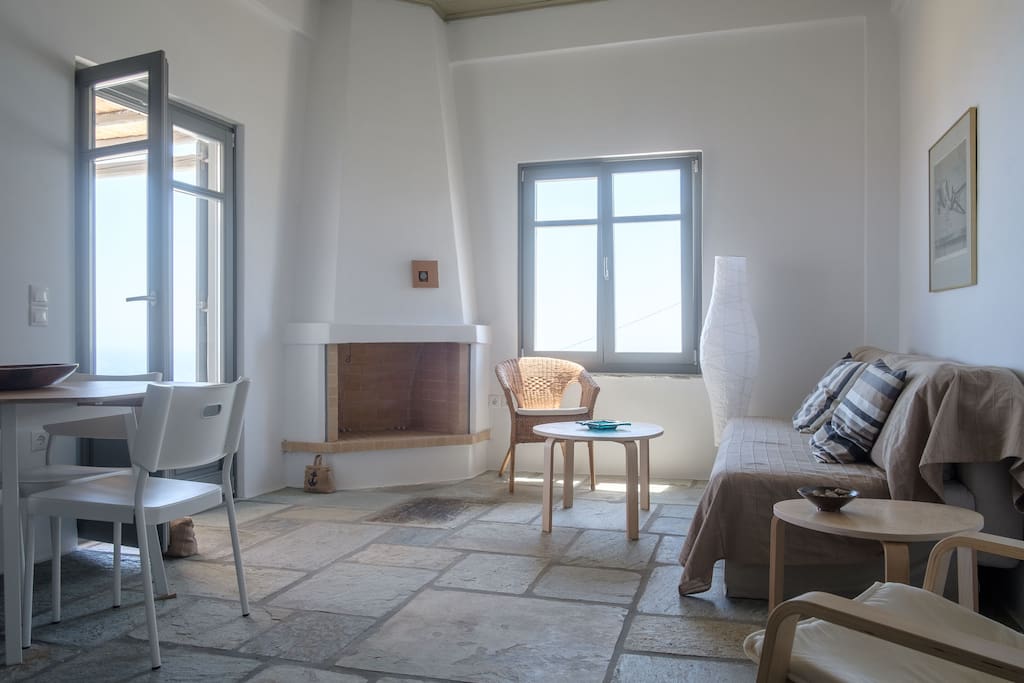 Living and dining room with a view