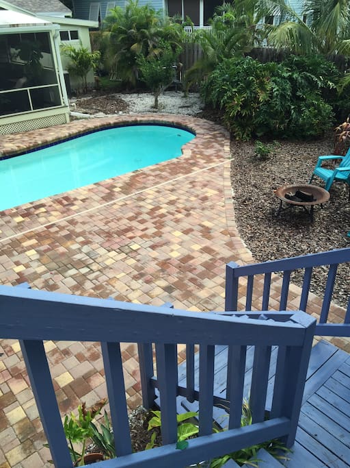 view of pool from deck