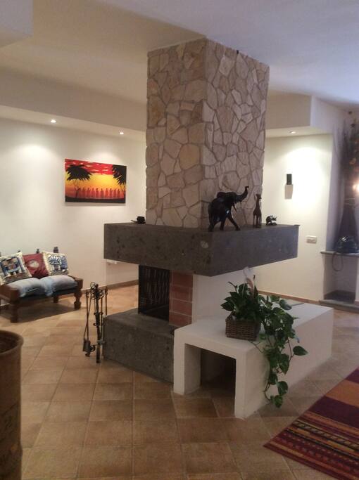 Living room with the fireplace