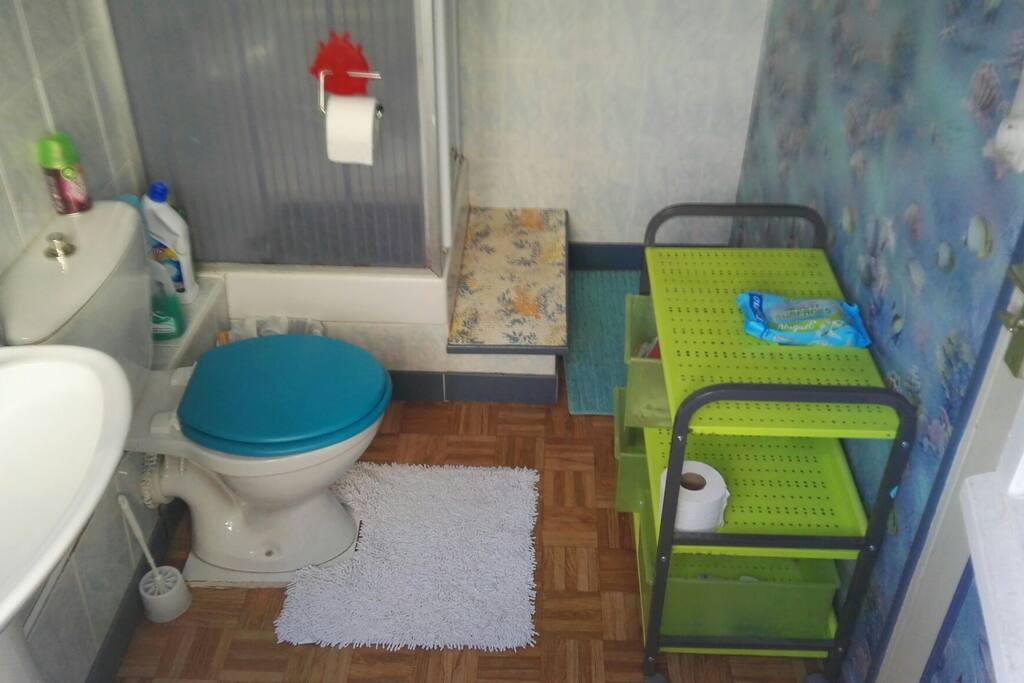 Salle d eau, douche, WC réservés aux hôtes