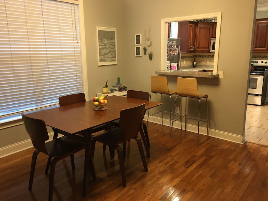 Dining room w/ window to kitchen