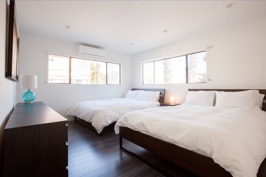Fresh! A/C in the bedroom and New premium Queen Beds. Ahh so Comfy!