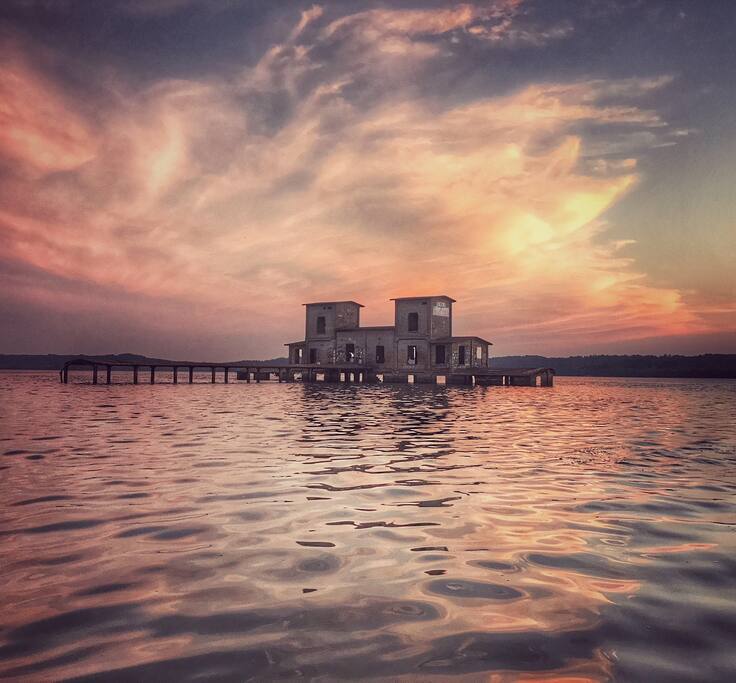 Grainery at mouth of Cane Creek.