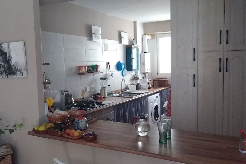 Kitchen and breakfast bar