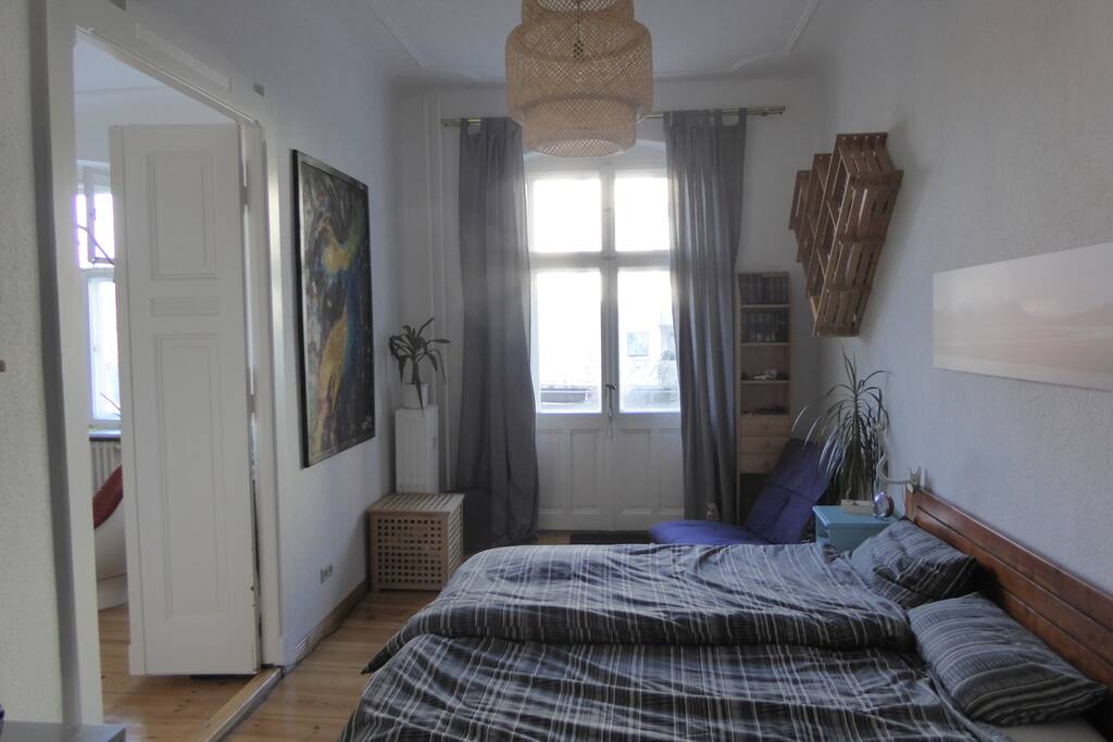 bedroom with balcony