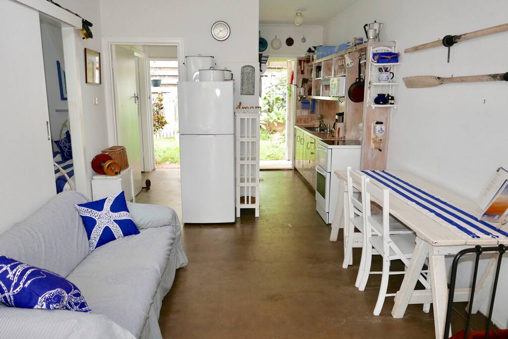 Dining and kitchen leading into the back garden.