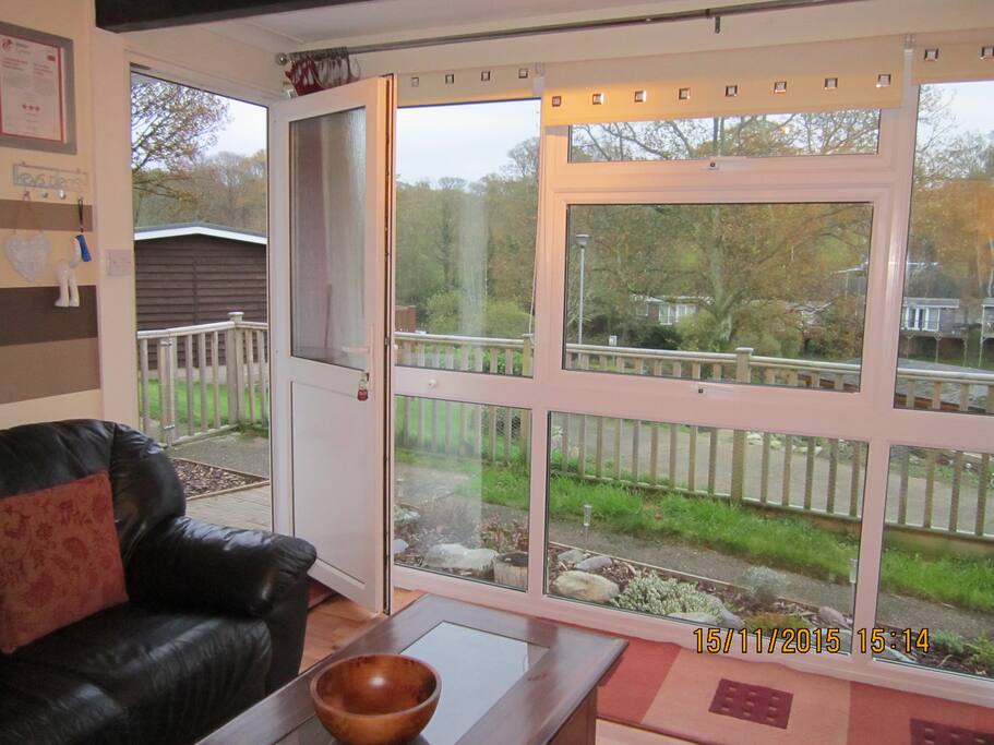 Living area to patio with 1m fence/rails