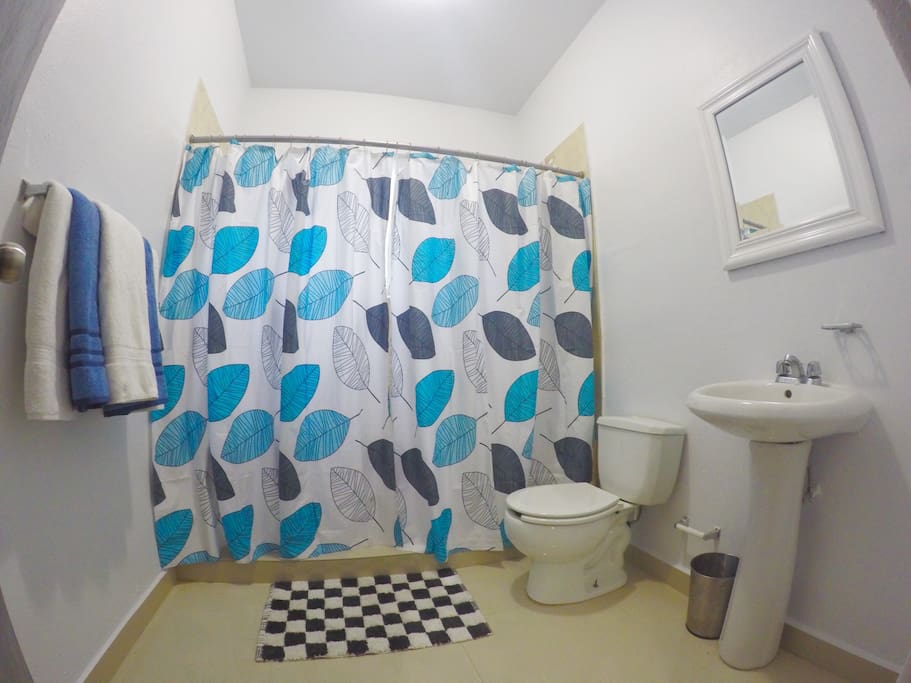Bathroom. Make sure you bring your toiletries! :)