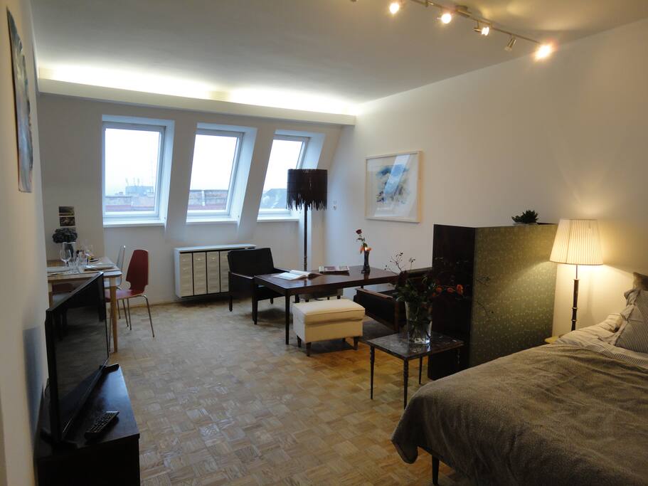 friendly light-flooded room