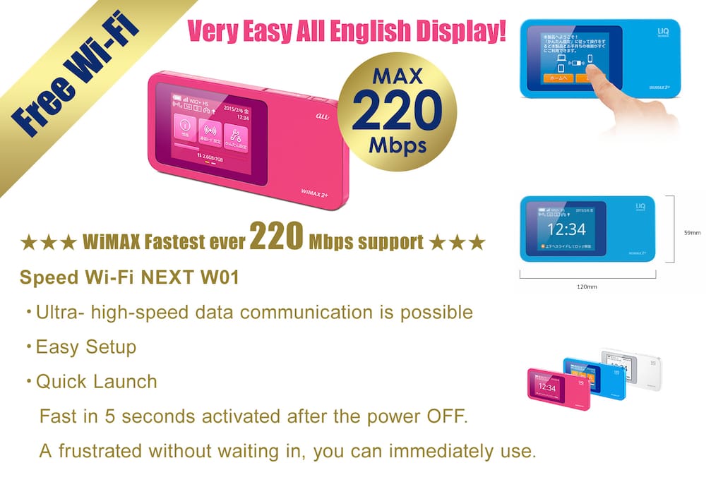 Free Ultra-high-speed portable Wi-Fi All English Display