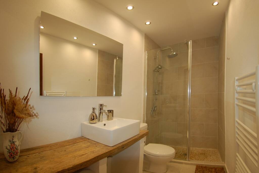 The modern bathroom.