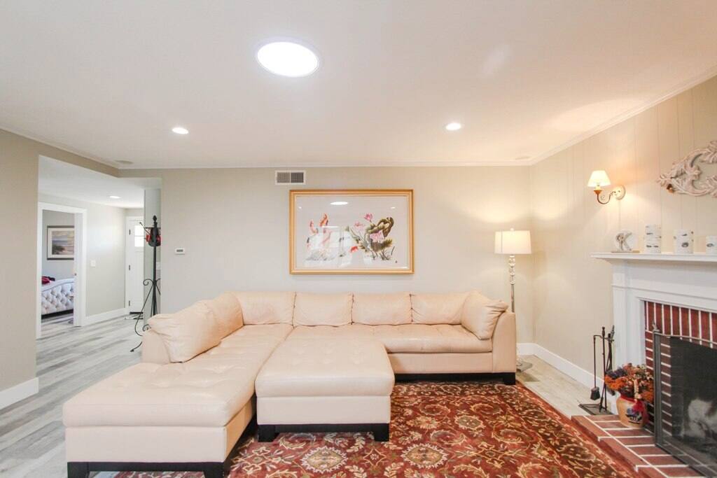Living Room with Luxury Leather Sofa