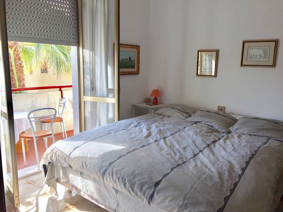Spacious bedroom with extra large king bed