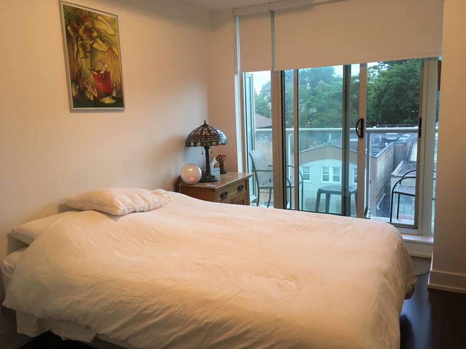 Master bedroom with balcony