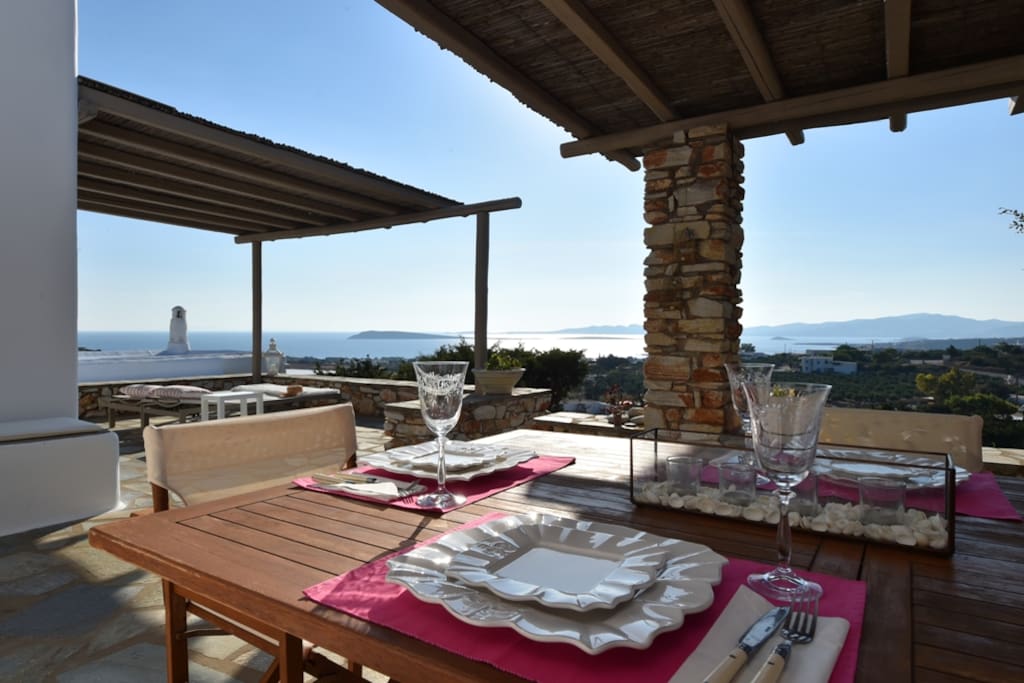 Dining terrace viewing the sea